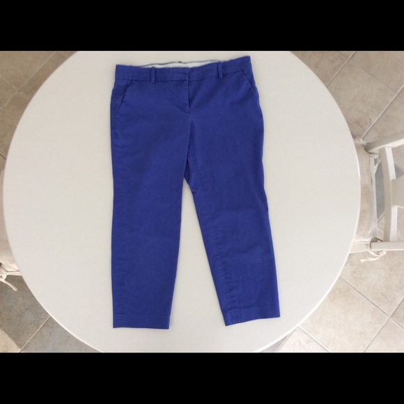 J. Crew bright blue Cafe Capri. Size 8 petite - Picture 2 of 4